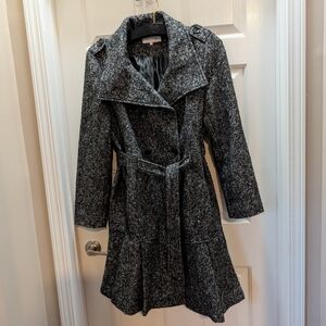 Women's Black Tweed Coat